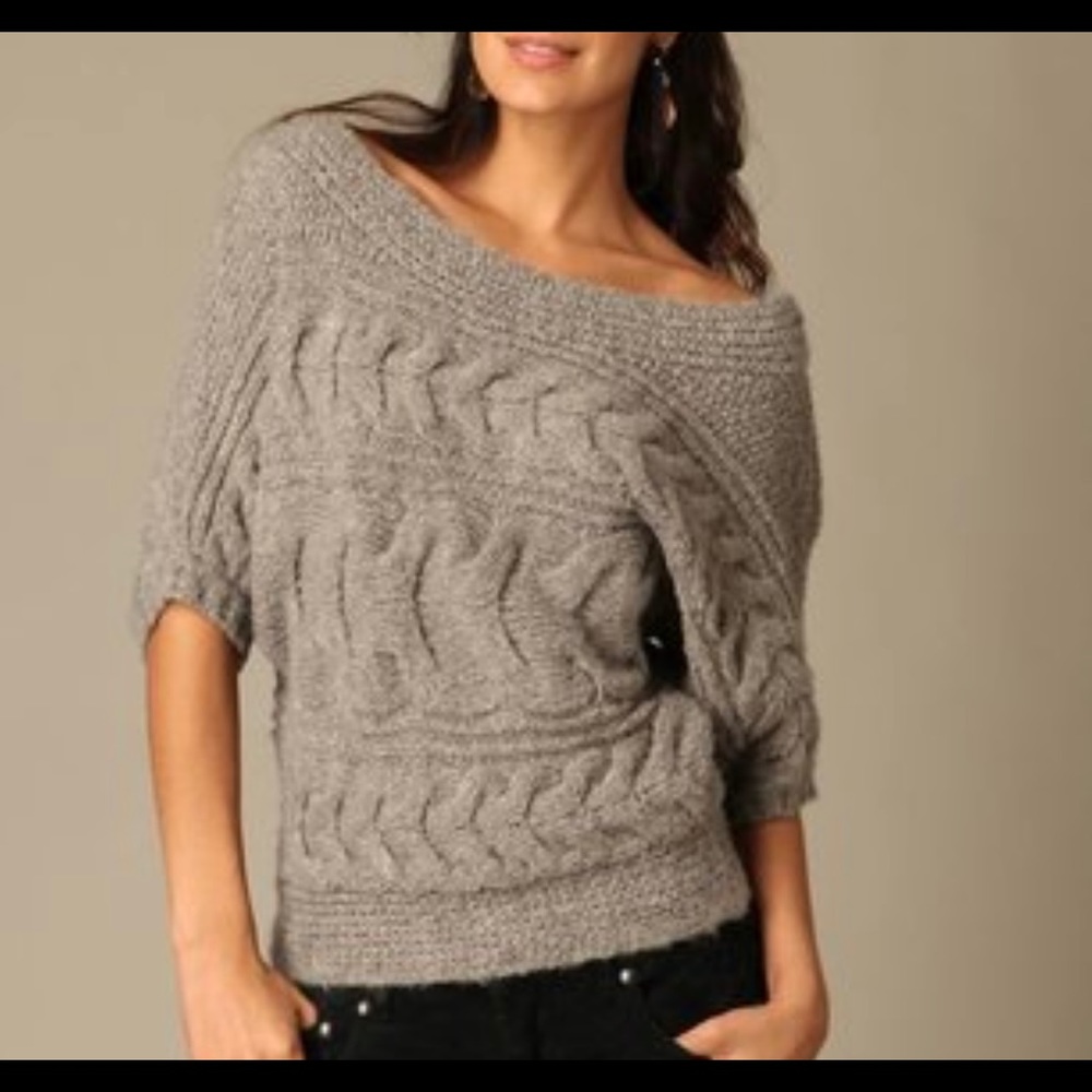 Free People Dolman sleeve cable knit sweater